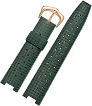 Rubber watch strap fit for cartier PASHA series 20 * 10mm 20 * 12mm 20 * 15mm watchband Notched Wristband Bracelet men's watch accessories
