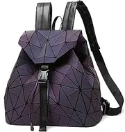 [Nevenka] Women Geometric Backpack Purse Drawstring Rucksack Bag Casual Daypacks