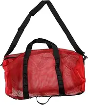 [BRIGHTFUFU] Large Beach Tote Mesh Bag for Women Portable Lightweight Beach Bag Handles for Travel Pool Swimming Sand Toys Storage