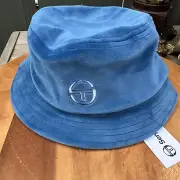 NWT Sergio Tacchini Velour Vallarta Blue Bucket Hat L/XL Tennis