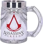 Nemesis Now B5296S0 Officially Licensed Game Tankard, Resin w. Stainless Steel, 300 milliliters, Assassin's Creed II White Edition