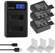 TAOHOME 1350mAh SJ4000 Battery Bateria + Charger Compatible with EKEN H9R H8 H8R SJCAM SJ4000WIFI SJ5000 SJ6000 Sj5000 WiFi M10 SJ7000 SJ8000 SJ9000(3B with Charger)