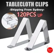 Stainless Steel Tablecloth Clips Desk Table Cloth Cover Clamps Holder Party Wed