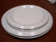 2 Dinner Plates, 2 Salad Plates, Flat Cup & Saucer - Arena (White) by THOMAS