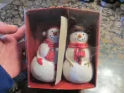 NWT St. Nicholas Square Yuletide Salt and Pepper Set hand painted