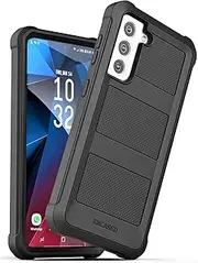 [ENCASED] Falcon Designed for Samsung Galaxy S21 FE Case, Protective Full Body Phone Case (Black)