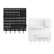 Wall Mounted Pegboard Storage Rack No Drill Organizer Tool Shelf Home Office