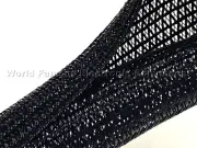 1 1/4" Black Split Braided Cable Sleeving , Split Loom , Wrap -USA