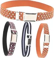 [Mikinona] Elastic Waist Belts for Kids 4 Pack Stretchy Belts for Boys Girls Toddler Casual Dress Wear