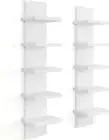 5 Tier Wall Shelf Unit, Decorative Wall Mount Vertical Shelving, Floating Home