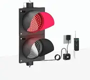 2 Color Red/Green Wall Lamp with Remote Control, Waterproof IP65 LED LED Traffic Signals, Suitable for Roads, toll Booths, Indicator Lights(Red)