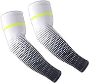 [Grcfumo] 1 Pair Sports Sleeve, Lightweight Breathable Ice Silk Compression Arm Sleeve, Comfortable Cooling Arm Sleeves for Cycling
