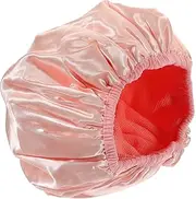 VICASKY Waterproof Hair Cap Swimming Cap Wipes Soft Adjustable Shampoo Shower Bathing Bath Stand Bath Seat Pumice Water Hat Clear Bath Grout Bubble Pink
