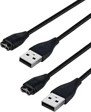 USB Charging Cable for Garmin Vivoactive 5 4 4S, 2 Pieces Charging Cable for Garmin Venu 2 2S 3 SQ Forerunner 5 245 265 935 945 Instinct 3 Fenix 7 Pro 7S 7X 7X Pro Vivomove 3 3S Sport Approach S60 S10