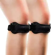 Sieeck 2 Pack Knee Pain Relief & Patella Stabilizer Knee Strap, Patellar Tendon Support Strap, Knee Brace for Running, Hiking, Basketball, Tennis, Volleyball & Squats