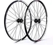 MTB Bike Wheel Set 26" 27.5" Double Wall Alloy Rim Disc Brake Carbon Hub 8 9 10 11 Speed Cassette flywheel Quick Release 1610g (Color : Black, Size : 27.5inch)