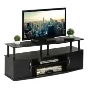 Furinno 15113BKW Large Entertainment Center Hold Up To 50 in. TV