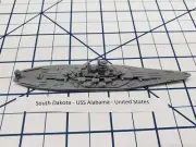 Battleship - Alabama - US Navy - Wargaming - Axis and Allies - Naval Miniature -