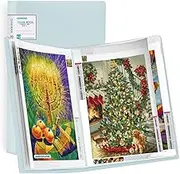 A2 Diamond Painting Storage Book, 60 Views Art Portfolio Presentations Folder with 30 Pages Protectors