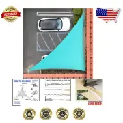 Breathable Triangle Sun Shade Sail 10' x 19' - Ideal for Hosting Outdoors