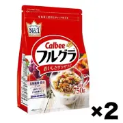 Calbee FruGra Fruits Mix Granola 2Pack Set 750g 5Fruits 5Grains Made in Japan