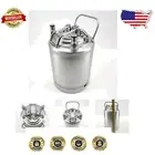 Ball Lock Mini Keg Growler - 304 Stainless Steel, Perfect for Cleaning & Brewing