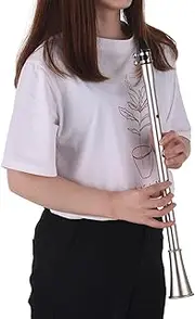 Labymos Bb Key Mini Simple Clarinet Sax Compact Clarinet-Saxophone ABS Material Musical Wind Instrument for Beginners with Carry Bag