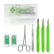 Dermaplaning Cleaning Kit - Disposable Scalpel Blades No.10, 11, 15, Metal Ha...