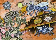 SWAT THE FLY ** MIKE BENNETT'S ORIGINAL ART (2025) 03/24/25