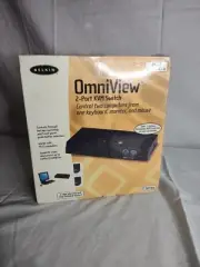 Belkin OmniView E Series 2-Port KVM Switch F1DB102P With Power Supply....A1