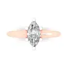 1ct Marquise Sapphire Wedding Bridal Promise Engagement Ring 14k Rose Gold