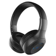B20 Bluetooth Headset with HD Sound Bass Stereo Over Ear Wireless Headphone with Mic for Smartphones - Black