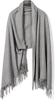 [tonten] Women's Silky Shawls Wrap Cape Sweater Poncho, Winter Extra Large 78'' X 30'' Soft Thick Solid Pashmina Scarf