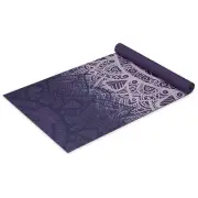 Gaiam Yoga Mat Classic Print Non Slip Exercise & Fitness Mat Purple Lattice 4mm