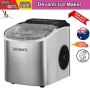 Devanti 12kg Ice Maker Machine w/Self Cleaning Portable Ice Cube Tray 2L Silver