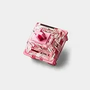 KTT Rose/Strawberry Switches, 3Pin 45g Linear Pink Transparent Switch for Custom Gaming Mechanical Keyboard (Size : 70PCS, Color : Rose)