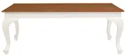 Queen Anne Coffee Table 120 x 70 cm - White Caramel