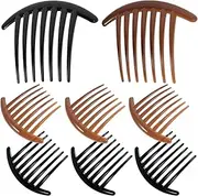 DRESSOOS Acrylic Side Combs for Women 10pcs Hair Combs 7-teeth Insert for Styling
