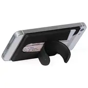 Sticker Stamp Activities Silicone Wallet Mobile Smart Adhesive Sleeve Card Holder For Phone With Stand Black Other Mobile Accessories