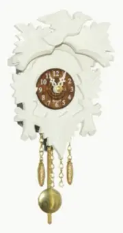 Kuckulino Black Forest Clock with quartz movement and cuc.. TU 2015 PQ weiss NEW
