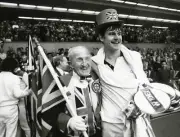 Buster Mottram, Ken Baily Davis Cup 1984 TENNIS OLD PHOTO