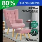 ALFORDSON Armchair Lounge Chair Featherston Contour Chair Ottoman Couch Pink