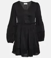 [Velvet] Velvet Bethel lace-trimmed minidress AU 16 black