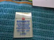 Schmetz Stretch Twin Needle 130/705H ZWI Size 2.0/80 Sewing Machine Needle