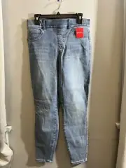New Spanx Women’s Large Jean-ish Ankle Leggings Light Wash Blue Jeans Slimming