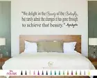 We delight in the Beauty Butterfly Inspirational Wall Quote Saying Vinyl Decal