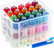 New brothread 60 Brother Colors 500m Each Embroidery Machine Thread with Clea...