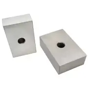 One PAIR 1 2 3 Precision Metal Blocks Ultra ONE Hole Milling Drilling 2PC