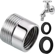 Hose Thread Connection Adapter 1/2 Inch Female to 3/4 Inch Tap Adapter, Garden Hose Connection Brass Thread Adapter for Washing Machine Hose, Dishwasher, Garden