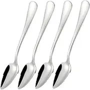 HAWILLOSCH Toddler Stainless Steel Spoon Baby Feeding Spoon Grapefruit Size for Puree Preparation